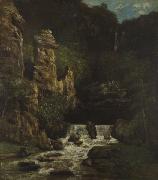 Courbet, Gustave Landscape with Waterfall oil painting